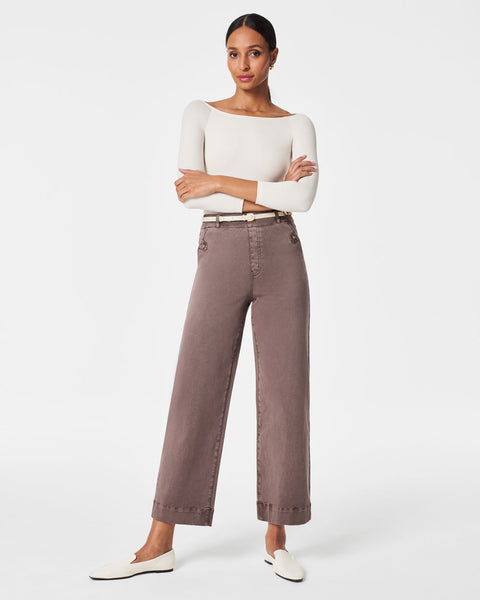 STRETCH TWILL CROPPED PANT