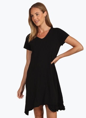 T-DRESS WITH SIDE SLITS