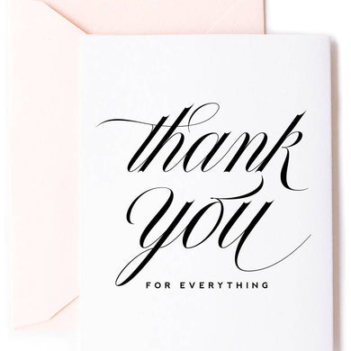 THANK YOU FOR EVERYTHING CARD