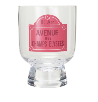 AVENUE DES CHAMPS ELYSEES FOOTED DRINKING GLASS