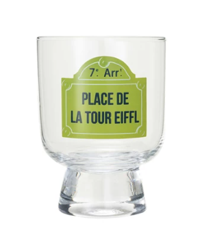PLACE DE LA TOUR EIFFL FOOTED DRINKING GLASS