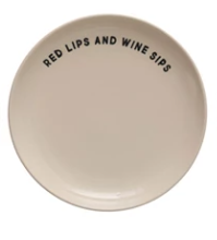 RED LIPS AND WINE SIPS PLATE