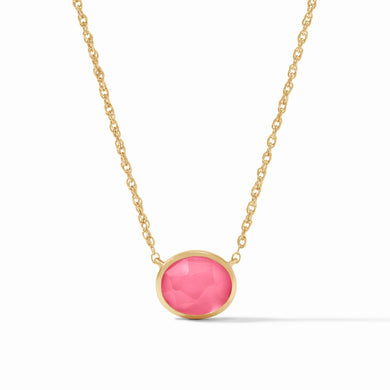 NASSAU SOLITAIRE NECKLACE-PEONY PINK