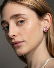 MORNING PANSY LUCITE PETITE POST EARRING
