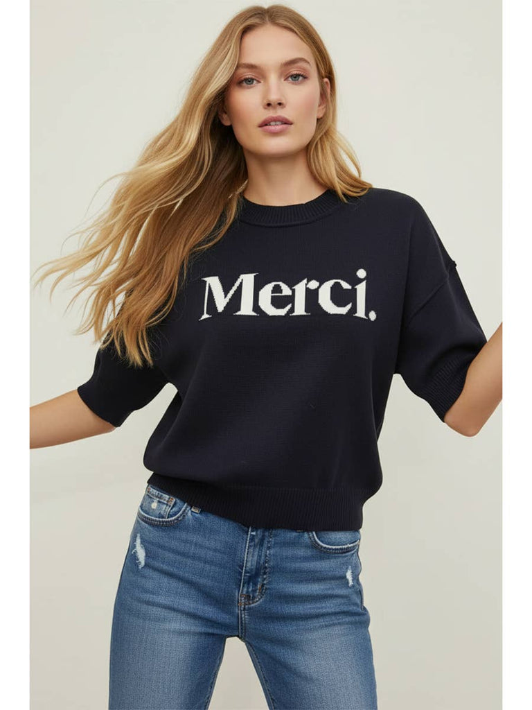 Merci Short Sleeve Sweater