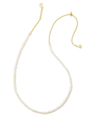 LOLO STRAND NECKLACE-GOLD WHITE PEARL