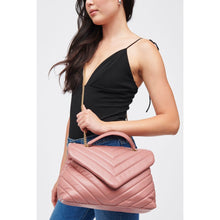 MAUVE VEGAN LEATHER QUILTED CROSSBODY