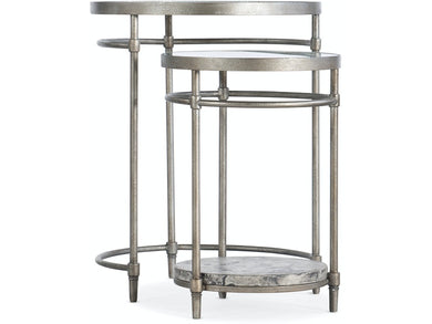 METAL AND GLASS NESTING TABLES
