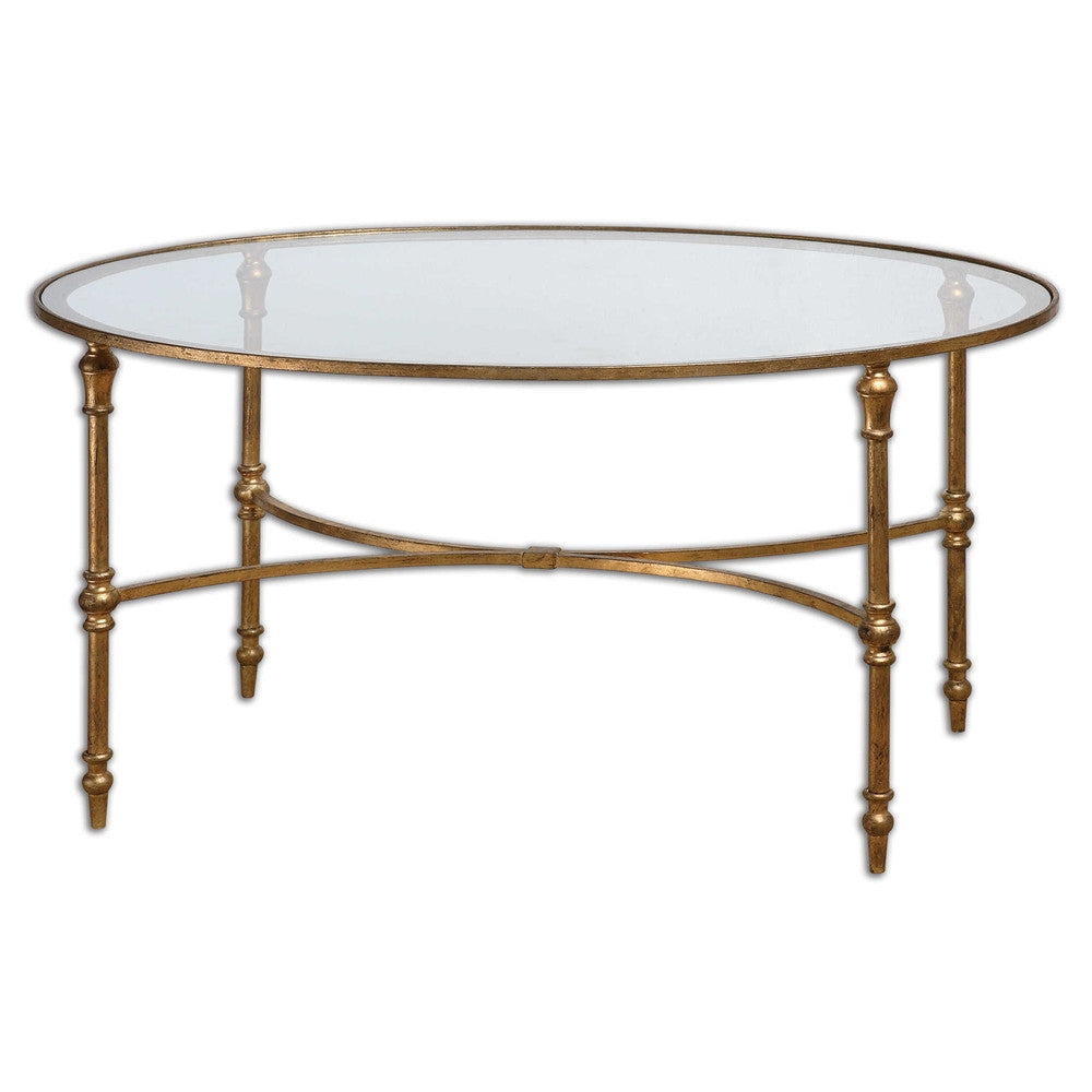 Gold Round Coffee Table Home Furnishings Laura of Pembroke