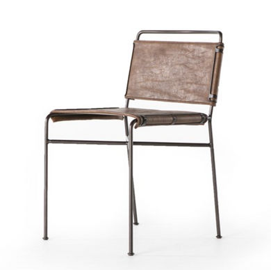 Wharton Dining Chair-Distressed Brown