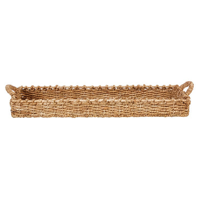 HAND WOVEN SEAGRASS TRAY WITH HANDLES