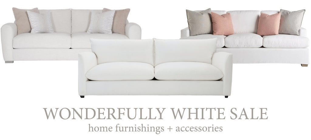 WONDERFULLY WHITE HOME FURNISHINGS + ACCESSORIES SALE