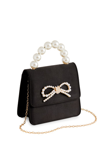 Maude Black Mini Top Handle Bag
