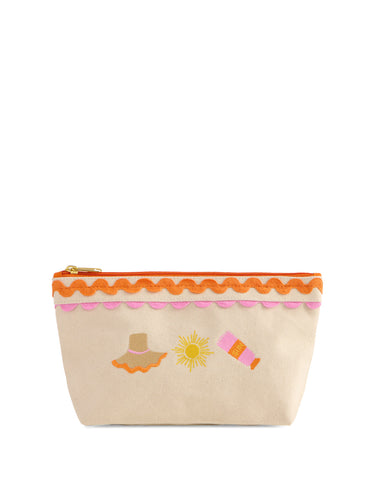 Poppy Orange Zip Pouch