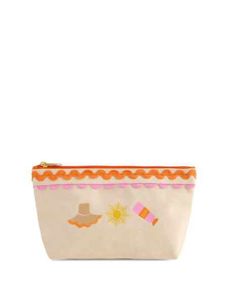 Poppy Orange Zip Pouch
