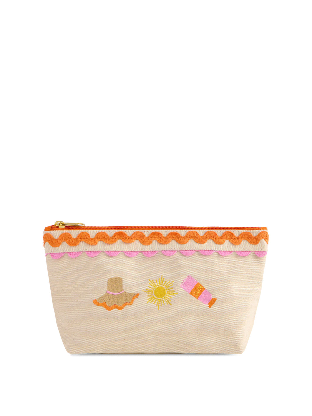 Poppy Orange Zip Pouch