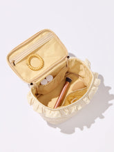 Ruffle Beige Cosmetic Case