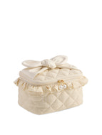 Ruffle Beige Cosmetic Case