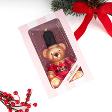 Bear Red Glass Ornament