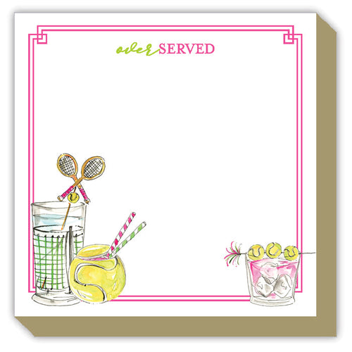 OVERSERVED TENNIS COCKTAILS MINI LUXE NOTEPAD