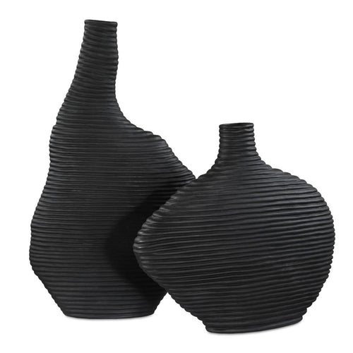 Duostacked Black Vase-Large