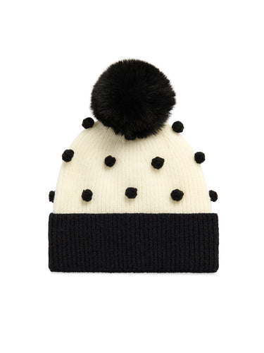 Jolly Pom Pom Beanie, Black