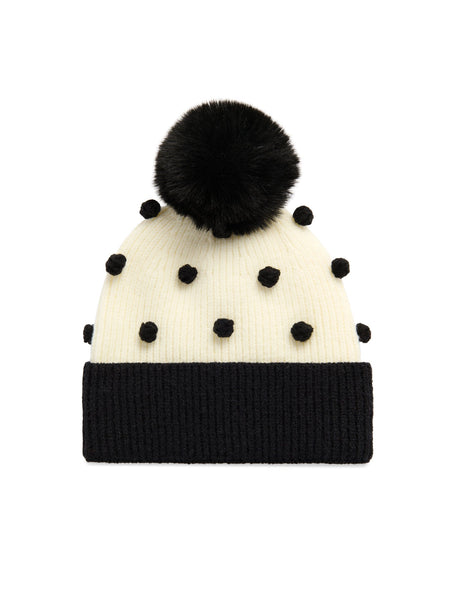 Jolly Pom Pom Beanie, Black