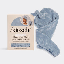 Coastal Blue Microfiber Hair Towel