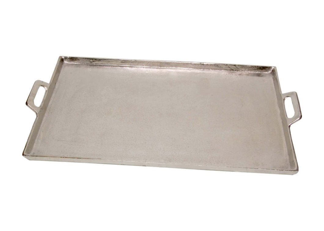 Raw Nickel Tray With Handles 15
