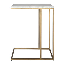 Marble Antique Brass Accent Table