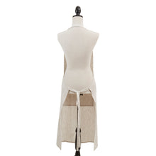 Natural Linen Blend Striped Apron