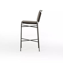 WHARTON BAR STOOL-DISTRESSED BLACK