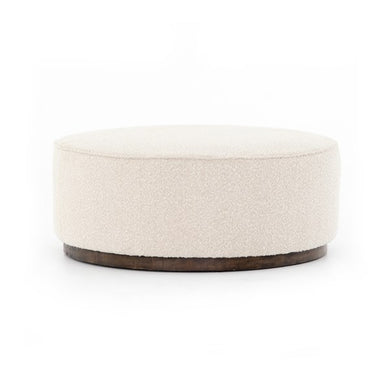 SINCLAIR LARGE ROUND OTTOMAN- KNOLL NATURAL