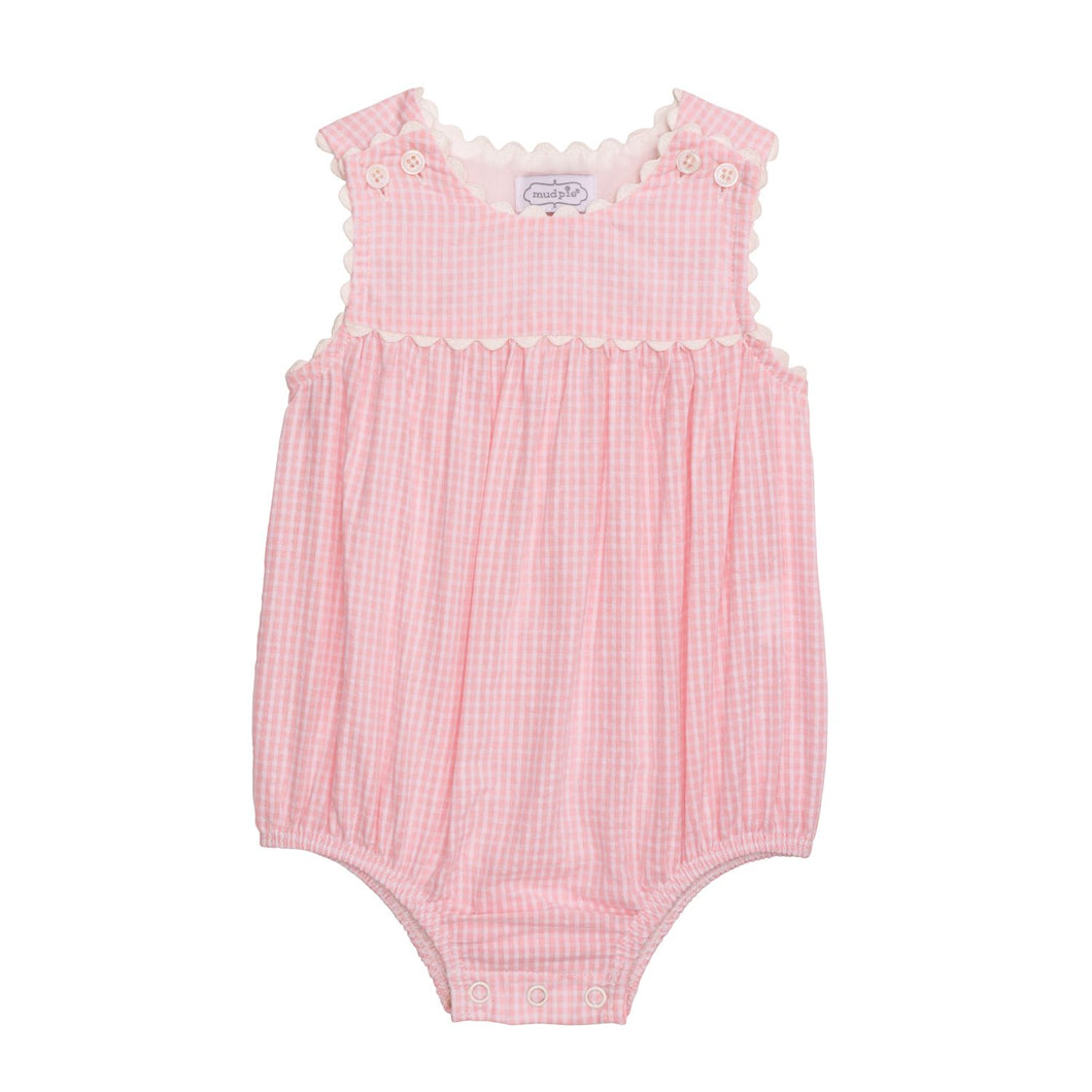 Pink Gingham Bubble 6-9M