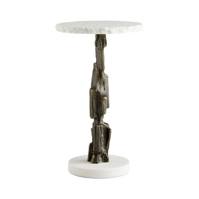 SIDE TABLE BRONZE WHITE