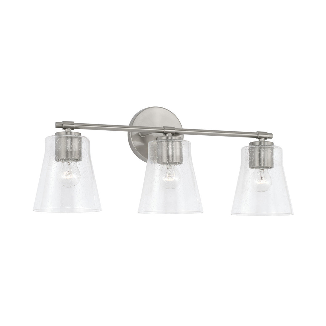 BAKER 3 LIGHT VANITY- BRUSHED NICKEL