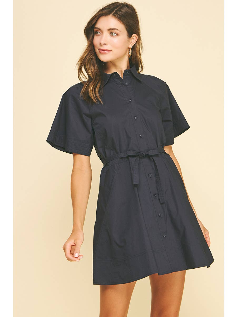 Button Down Mini Dress