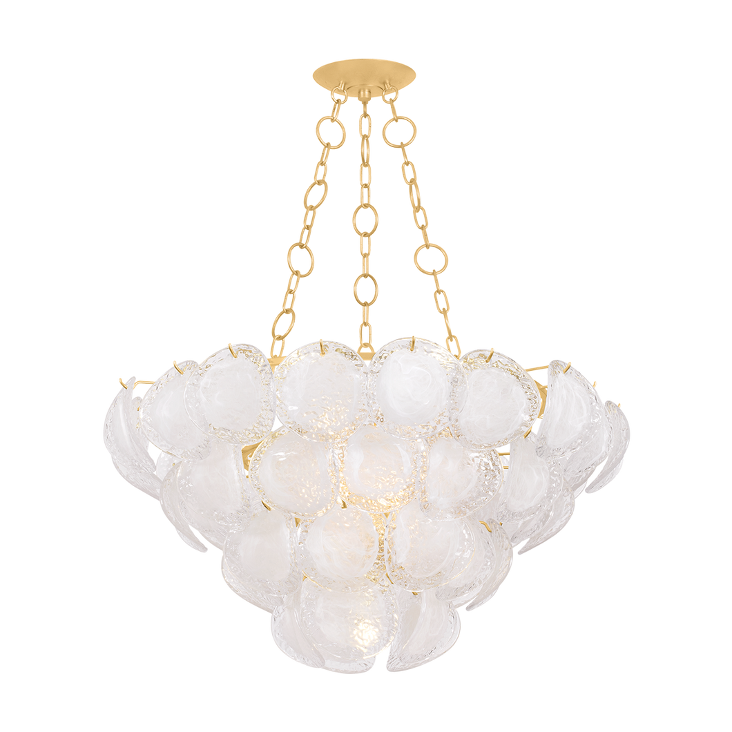 Cedar Hill 9 Light Chandelier, Vintage Gold Leaf