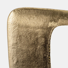 Gold Aluminum Rhombus on Stand Sculpture