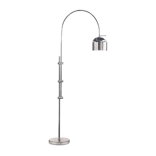 ARC FLOOR LAMP W/ METAL SHADE, POLISHED NICKEL