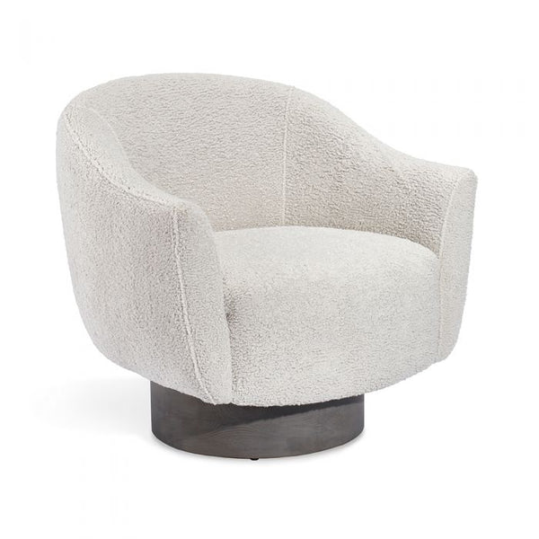 SIMONE SWIVEL CHAIR-HAZE SHEARLING