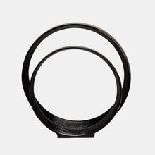 Black Aluminum Ring Sculpture-Large