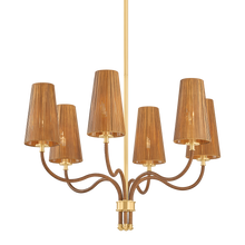 Atwood 6 Light Chandelier, Aged Brass