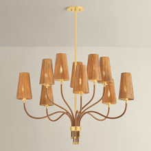 Atwood 10 Light Chandelier, Aged Brass