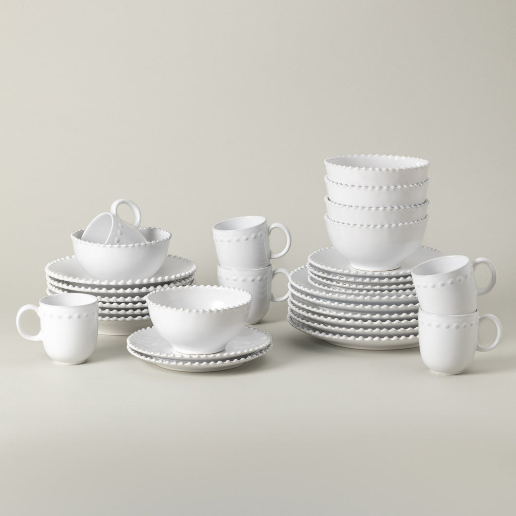 Dinnerware Set with Pasta Plate 30pc-Pearl