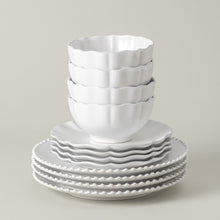 Dinnerware Set with Bowl Pearl and Rosa 12pc Set