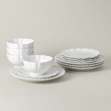 Dinnerware Set with Bowl Pearl and Rosa 12pc Set