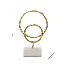 Double Ring Sculpture, Gold