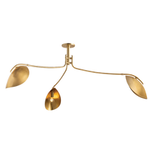 Avondale 3 Light Semi Flush, Aged Brass