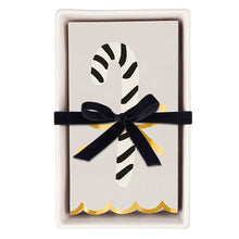 Candy Cane Guest Napkin Ceramic Tray